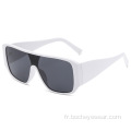 Lunettes de soleil à monture large pour hommes et femmes intégrées rétro européennes et américaines à la mode tendance photographie de rue à jambes larges avec s